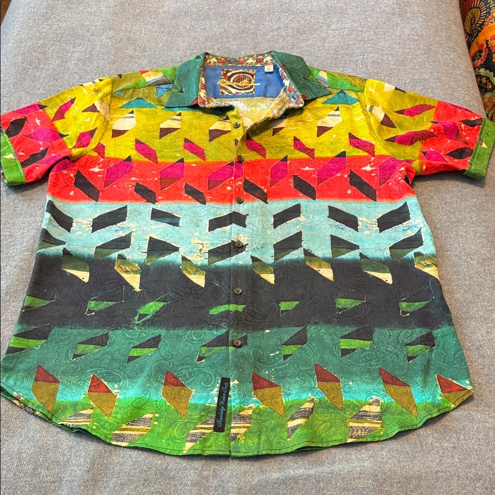 Robert Graham Colorful Geometric Button Down Shirt